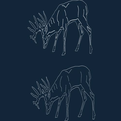 طرح حیوانات گوزن - animals deer - برای دستگاه CNC چوب و لیزر (سی ان سی)