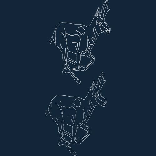 طرح حیوانات گوزن نشستن - animals deer sitting - برای دستگاه CNC چوب و لیزر (سی ان سی)