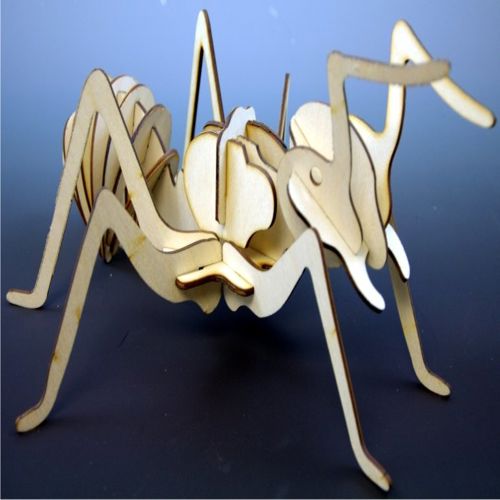 طرح مورچه چوب حشره 3D پازل - ant wood insect 3d puzzle - برای دستگاه CNC چوب و لیزر (سی ان سی)