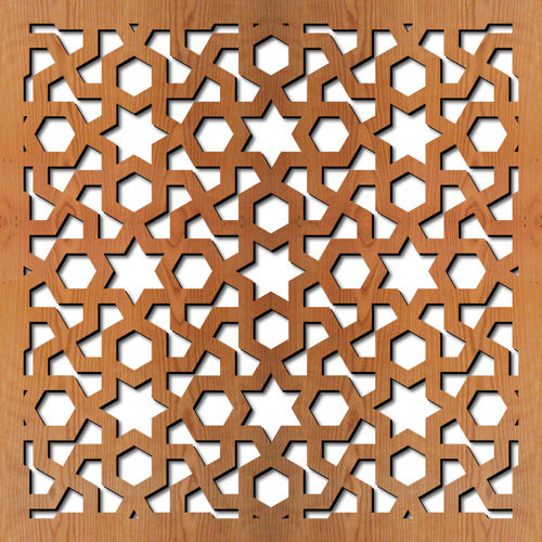 طرح الگوی برش لیزری هندسی عربی طرح - arabic geometric laser cut pattern - برای دستگاه CNC چوب و لیزر (سی ان سی)