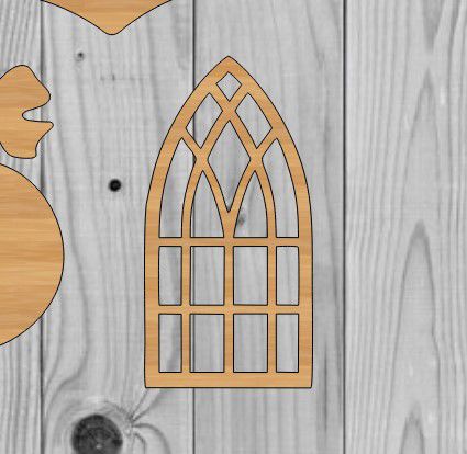 طرح پنجره قوسی آویز درخت کریسمس تزئینی لیزری - arched window hanging christmas tree ornament laser cut ve - برای دستگاه CNC چوب و لیزر (سی ان سی)