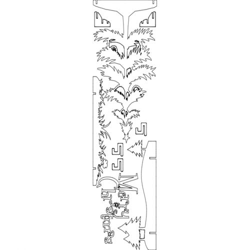 طرح وکتور آماده برش درخت کریسمس برای دستگاه CNC چوب و لیزر ( سی ان سی )