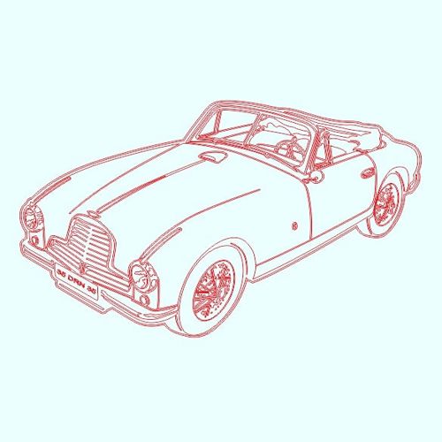 طرح وکتور آماده برش لامپ سه بعدی Aston Martin DB2 برای حکاکی لیزر و برش با دستگاه CNC و لیزر چوب