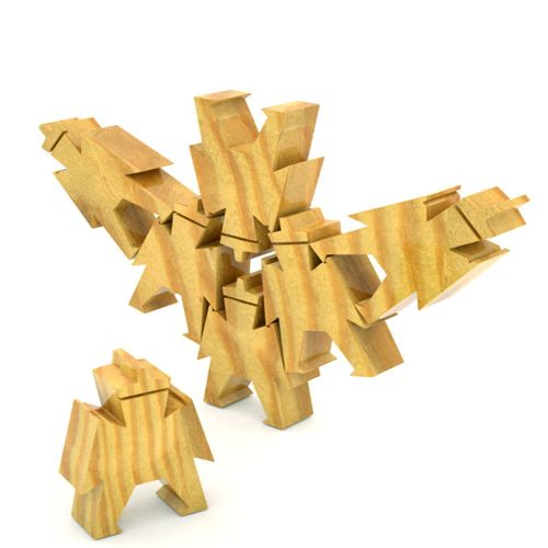 طرح پازل سه بعدی فضانوردان آکروبات باز برای برش لیزری - astronaut acrobats 3d puzzle for laser cut ve - برای دستگاه CNC چوب و لیزر (سی ان سی)
