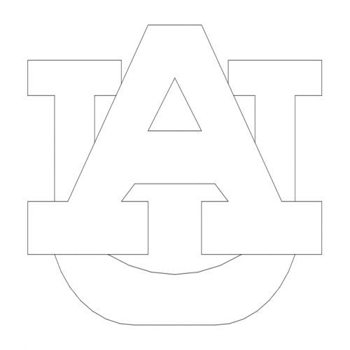 طرح لوگو آبرن - auburn logo - برای دستگاه CNC چوب و لیزر (سی ان سی)