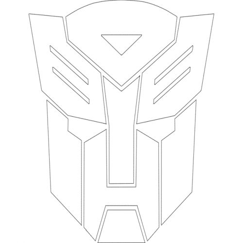 طرح لوگوی اتوبات - autobot logo - برای دستگاه CNC چوب و لیزر (سی ان سی)