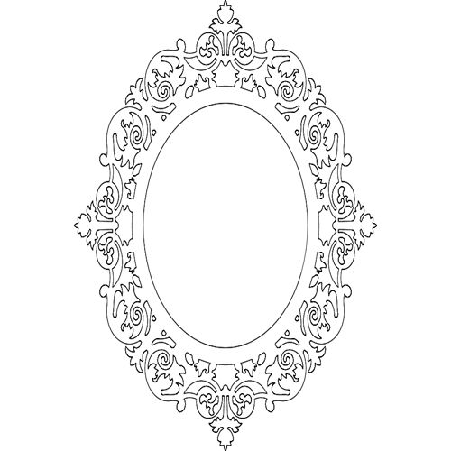 طرح آینه قاب گرد - ayna mirror frame round - برای دستگاه CNC چوب و لیزر (سی ان سی)