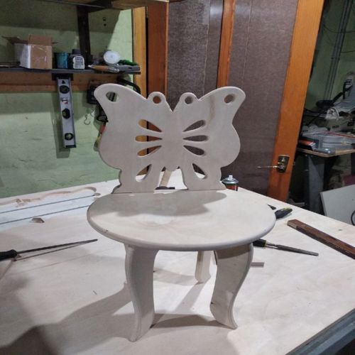 طرح صندلی کودک پروانه جوش پشت برای برش لیزری - baby chair butterfly welt back for laser cutting - برای دستگاه CNC چوب و لیزر (سی ان سی)