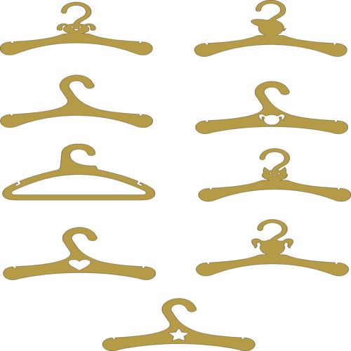 طرح آویز کودک - baby hangers ve - برای دستگاه CNC چوب و لیزر (سی ان سی)