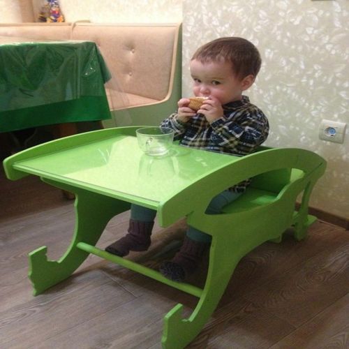 طرح صندلی گهواره‌ای کودک و نوجوان میلی‌متر برای برش لیزری - baby kids rocking horse chair 10mm for laser cut ve - برای دستگاه CNC چوب و لیزر (سی ان سی)