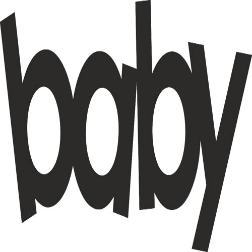 طرح نام کودک وکتور لوگو - baby name vector logo - برای دستگاه CNC چوب و لیزر (سی ان سی)