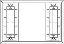 طرح قاب درب پشتی پارتیشن باغ برای برش لیزر cnc - back door frame partition garden for laser cut cnc ve - برای دستگاه CNC چوب و لیزر (سی ان سی)