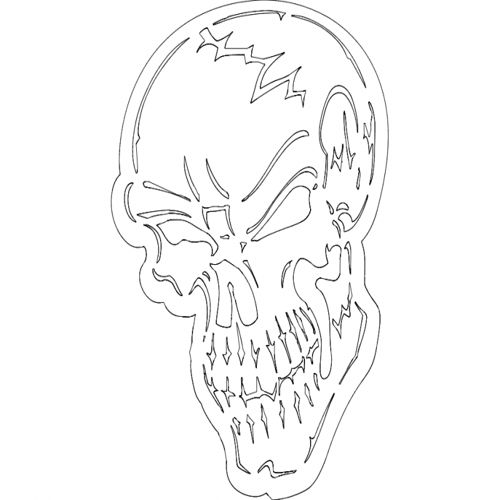 طرح جمجمه خفن فریزر - badass skull fraser - برای دستگاه CNC چوب و لیزر (سی ان سی)