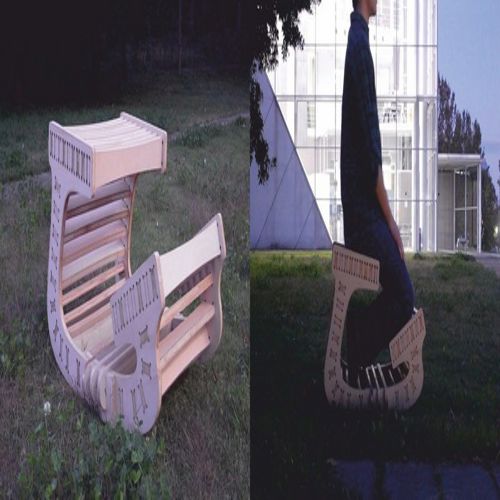 طرح صندلی تعادلی - balancing chair ve - برای دستگاه CNC چوب و لیزر (سی ان سی)