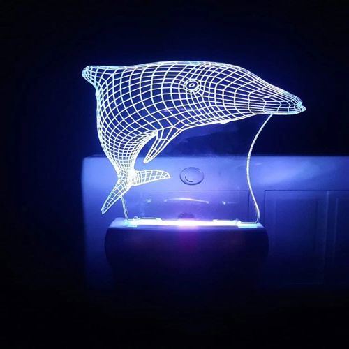 طرح بالینا نهنگ سه بعدی توهم لامپ حکاکی لیزری - ballina whale 3d illusion lamp laser engraving ve - برای دستگاه CNC چوب و لیزر (سی ان سی)