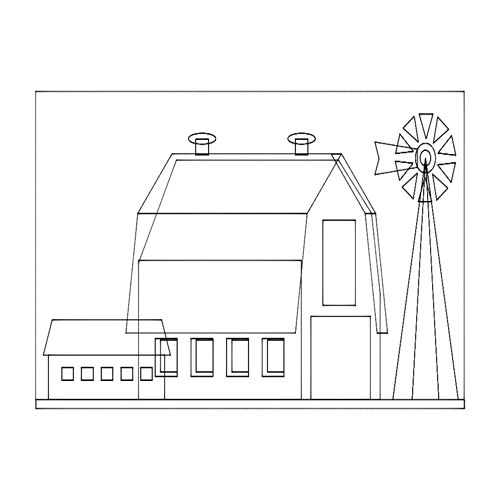 طرح طراحی خانه انباری - barn house design - برای دستگاه CNC چوب و لیزر (سی ان سی)