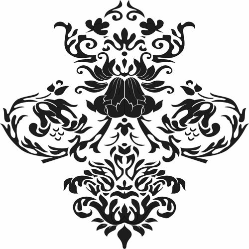 طرح الگوی گل باروک برای برش لیزری - baroque floral pattern for laser cut ve - برای دستگاه CNC چوب و لیزر (سی ان سی)