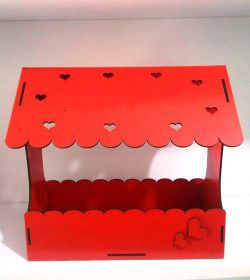 طرح سبد عشق برای برش لیزری - basket of love for laser cut - برای دستگاه CNC چوب و لیزر (سی ان سی)