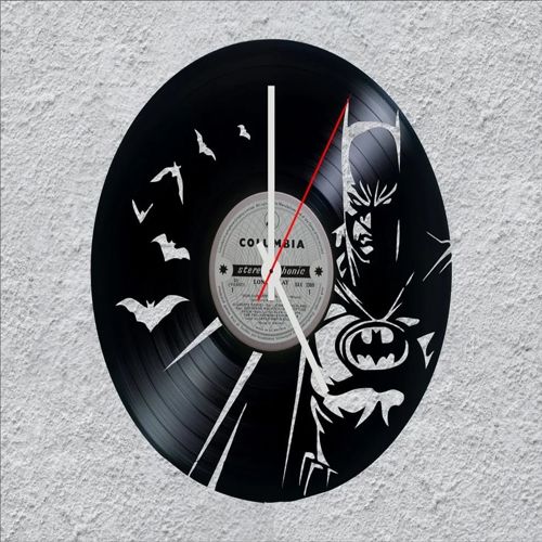 طرح ساعت وینیل بتمن ال پی برش لیزری - batman lp vinyl clock laser cut ve - برای دستگاه CNC چوب و لیزر (سی ان سی)