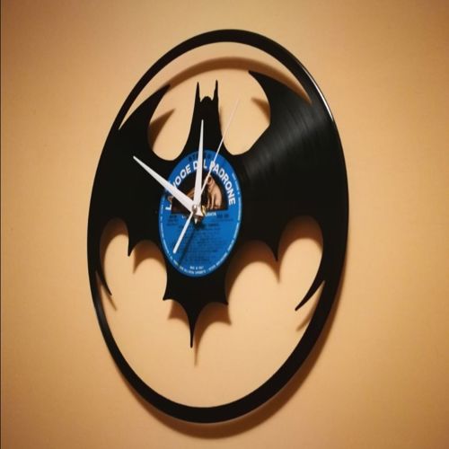 طرح ساعت دیواری برش لیزری به شکل خفاش - bat shaped laser cutting wall clock - برای دستگاه CNC چوب و لیزر (سی ان سی)