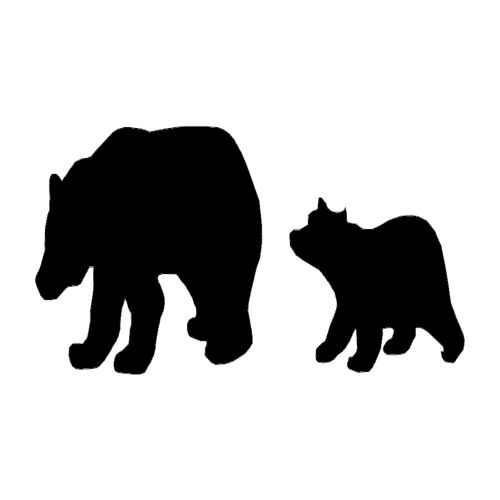 طرح خرس بچه با مامان - bear baby with mom - برای دستگاه CNC چوب و لیزر (سی ان سی)