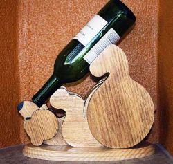 طرح جا بطری خرسی برای برش لیزر cnc - bear bottle holder for laser cut cnc ve - برای دستگاه CNC چوب و لیزر (سی ان سی)