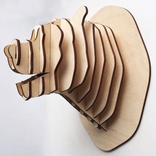 طرح خرس سر آزاد - bear head ve - برای دستگاه CNC چوب و لیزر (سی ان سی)