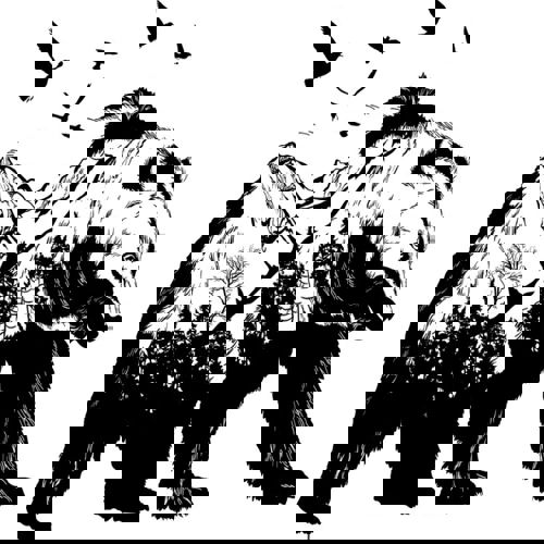 طرح دیوار هنری برش لیزری دکوراسیون - bear wall art wall decor 2 for laser cutting ve - برای دستگاه CNC چوب و لیزر (سی ان سی)