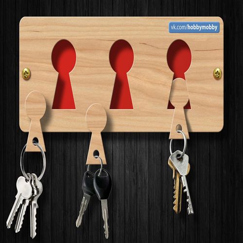 طرح خانه‌دار زیبا جاکلیدی جاکلیدی - beautiful housekeeper key hanger - برای دستگاه CNC چوب و لیزر (سی ان سی)