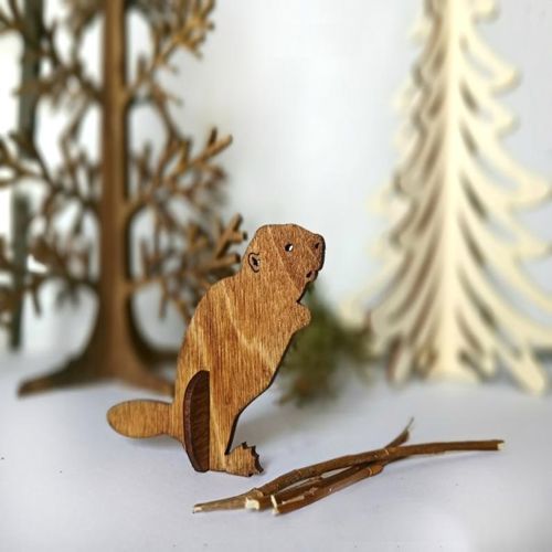 طرح قالب حیوان چوبی سگ حیوانات - beaver wooden animal template ve - برای دستگاه CNC چوب و لیزر (سی ان سی)