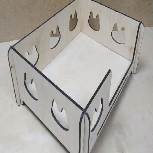 طرح نیمکت تخت برای گربه‌ها لیزری - bed bench for cats for laser cut - برای دستگاه CNC چوب و لیزر (سی ان سی)