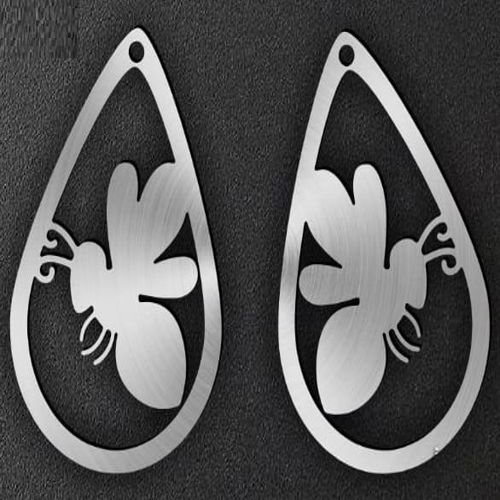طرح گوشواره زنبوری زنانه طرح گوشواره برش لیزری ورژن - bee earrings women earring design laser cut ve - برای دستگاه CNC چوب و لیزر (سی ان سی)