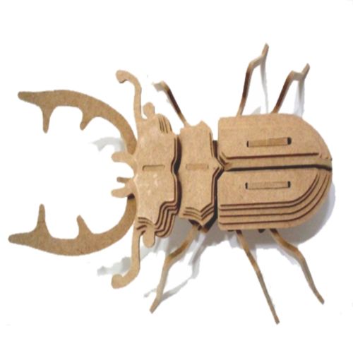 طرح سوسک حشره 3d پازل 3mm - beetle insect 3d puzzle 3mm - برای دستگاه CNC چوب و لیزر (سی ان سی)