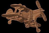 طرح هواپیمای دوباله لیزری - biplane laser cut - برای دستگاه CNC چوب و لیزر (سی ان سی)