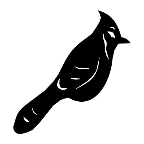 طرح پرنده آبی جیغ آزاد - bird bluejay - برای دستگاه CNC چوب و لیزر (سی ان سی)
