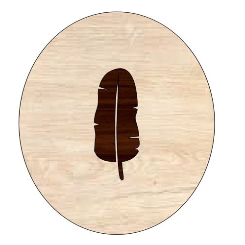 طرح پر پرنده برش لیزری ناتمام چوب شکل - bird feather laser cut out unfinished wood shape ve - برای دستگاه CNC چوب و لیزر (سی ان سی)