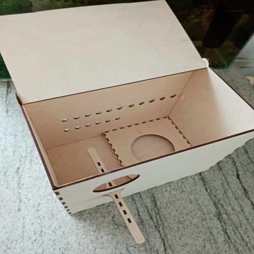 طرح جعبه پرورش طوطی مرغ پرنده طوطی مرغ برای برش لیزری - bird parrot budgie nest breeding box for laser cutting ve - برای دستگاه CNC چوب و لیزر (سی ان سی)
