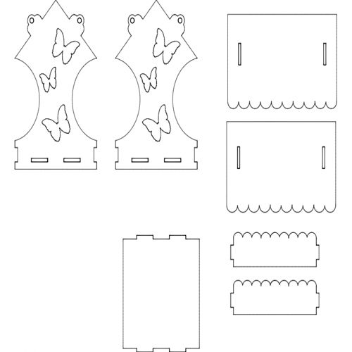 طرح خانه پرندگان کوچک - birds house little - برای دستگاه CNC چوب و لیزر (سی ان سی)