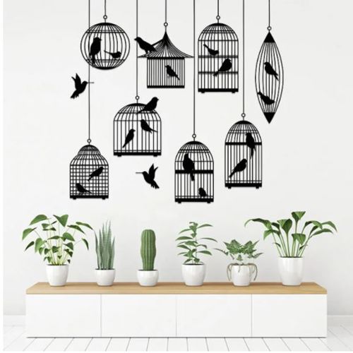طرح birds-in-the-cage-wall-decorand-ve