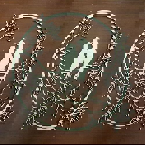 طرح پرندگان روی شاخه دکور برای برش لیزری - birds on branch decor for laser cut - برای دستگاه CNC چوب و لیزر (سی ان سی)