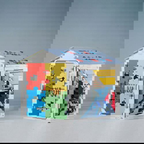 طرح نقاشی خانه پازلی biziboard برای برش لیزری - biziboard puzzle house drawing for laser cut ve - برای دستگاه CNC چوب و لیزر (سی ان سی)