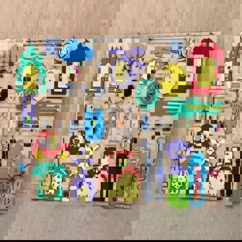 طرح نقاشی اسباب بازی برای بچه‌ها با برش لیزر - biziboard toy for kids drawing for laser cut - برای دستگاه CNC چوب و لیزر (سی ان سی)