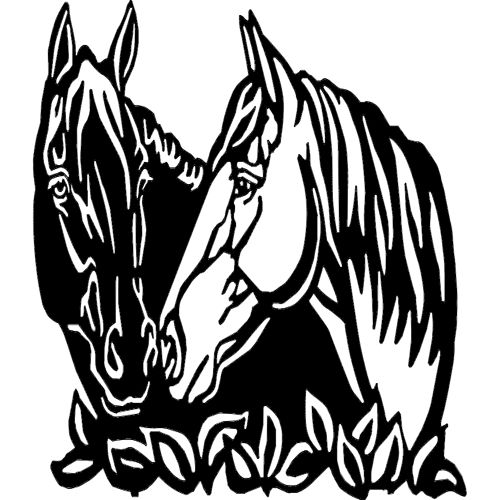 طرح نقاشی سیاه و سفید اسب نقاشی - black and white horse art - برای دستگاه CNC چوب و لیزر (سی ان سی)