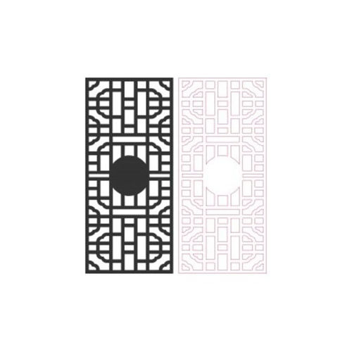 طرح پنل پارتیشن حفره مشکی - black hollow partition panel - برای دستگاه CNC چوب و لیزر (سی ان سی)