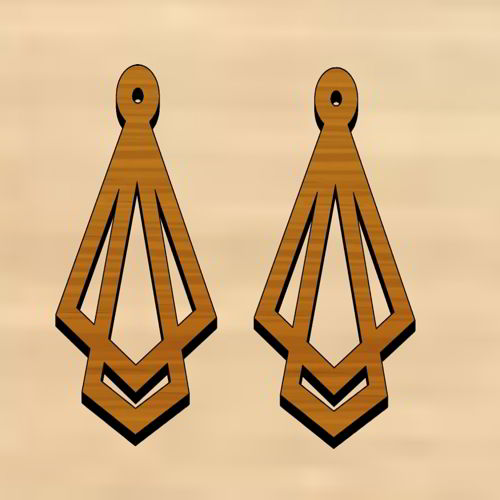 طرح گوشواره‌های گلدار برش لیزری بوهمی گل - boho floral laser cut earrings - برای دستگاه CNC چوب و لیزر (سی ان سی)