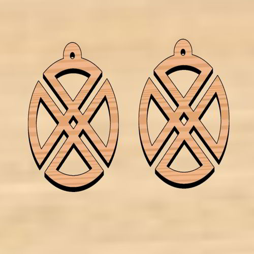طرح گوشواره‌های برش لیزری بوهمی - boho laser cut earrings - برای دستگاه CNC چوب و لیزر (سی ان سی)