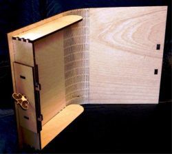 طرح جعبه یادگاری به شکل کتاب برای برش لیزری - book shaped souvenir box for laser cut - برای دستگاه CNC چوب و لیزر (سی ان سی)
