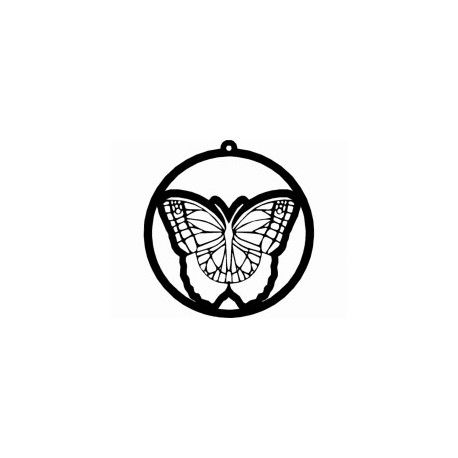 طرح پروانه بوربولتا در دایره - borboleta butterfly in circle - برای دستگاه CNC چوب و لیزر (سی ان سی)