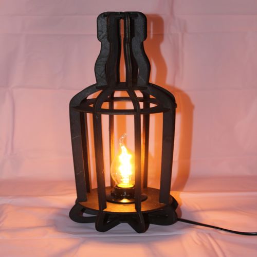 طرح لامپ بطری شکل میلی‌متری - bottle shape lamp 3mm - برای دستگاه CNC چوب و لیزر (سی ان سی)