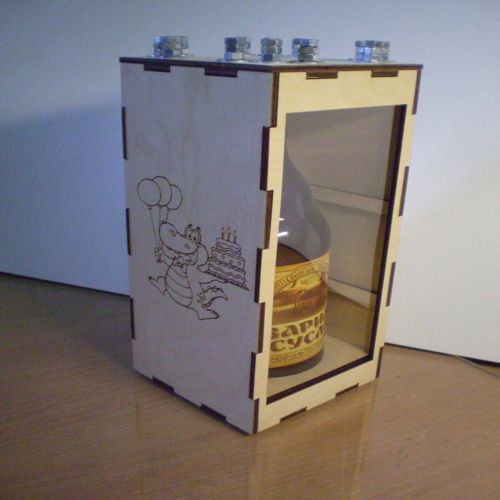 طرح جعبه نگهداری بطری برای برش لیزری - bottle storage box for laser cut - برای دستگاه CNC چوب و لیزر (سی ان سی)